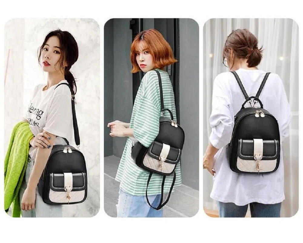 2026 New Women's Korean Fashion Designer High Quality Leather Travel Backpacks Large Capacity Shoulder Bags School Bags Totes