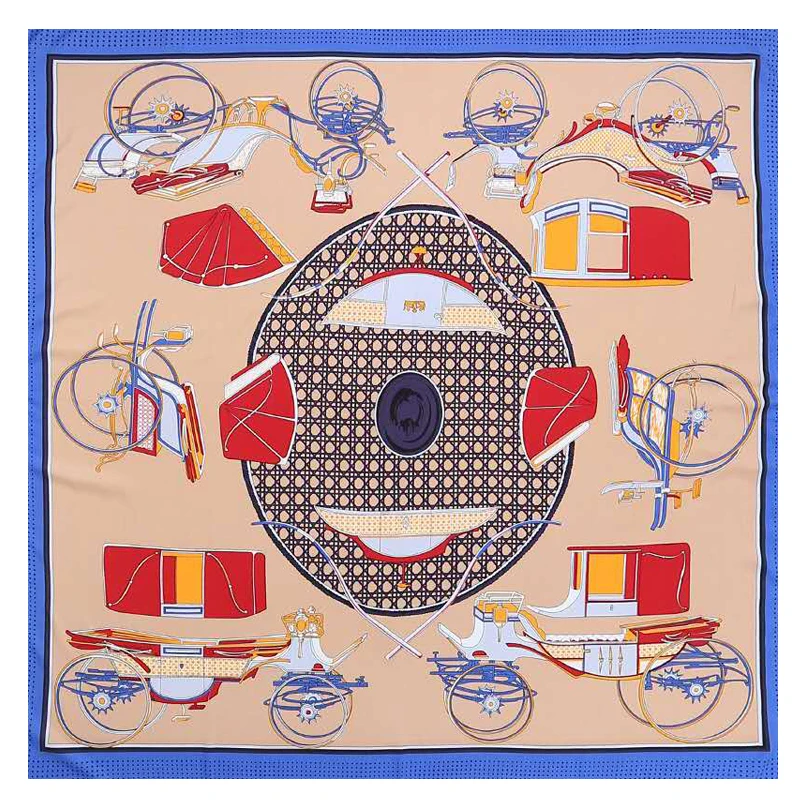 

130*130cm Large Square Scarf Women Luxury Brand 100% Twill Silk Scarf New Design OVERSIZED Scarves Gifts for Lady Present