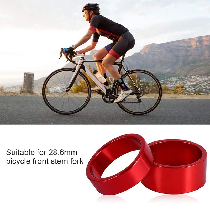 4 Pz/set 5/10/15/20mm In Lega di Alluminio Auricolare Stelo Distanziatore MTB 28.6mm Tappo Rondella Forcella per Bici Da Strada Ciclismo, Argento