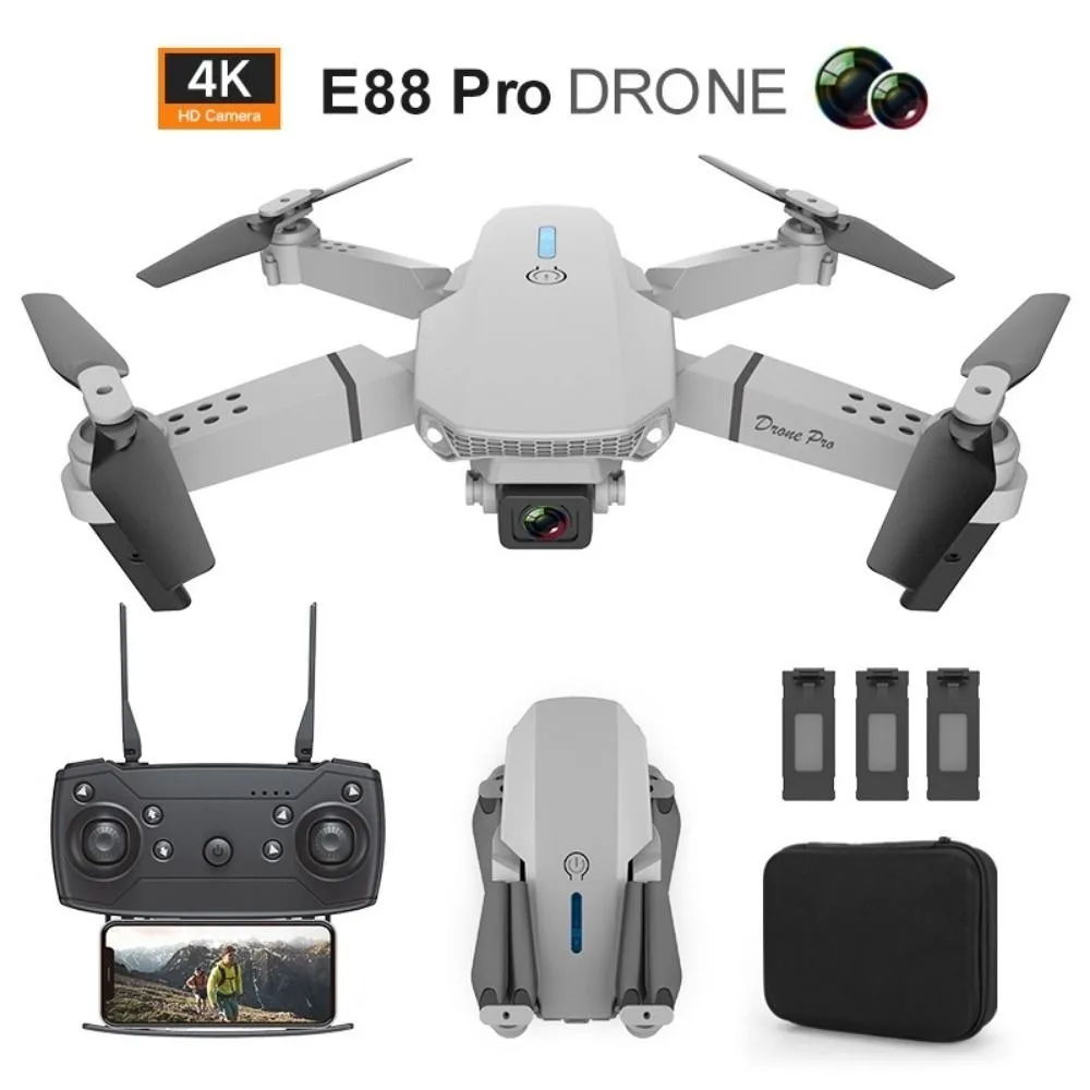 

New E88 E99 Mini 4K HD Camera Single/Dual HD Altitude Hold Foldable Quadcopter WiFi FPV Wide-Angle RC Aircraft
