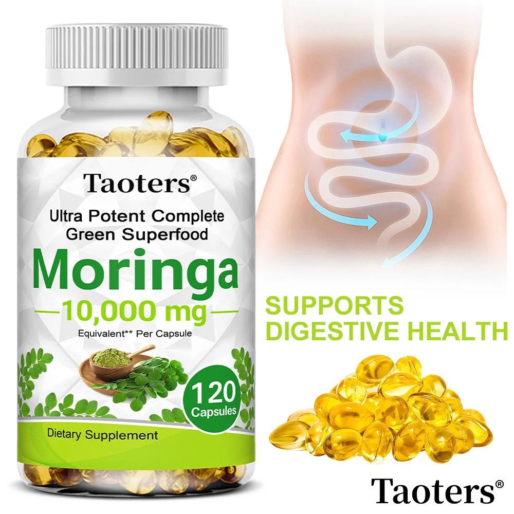 

Moringa - Boost Energy & Metabolism, Helps Detox, Fat Burn, Supports Skin, Heart, Promotes Digestive and Brain Health