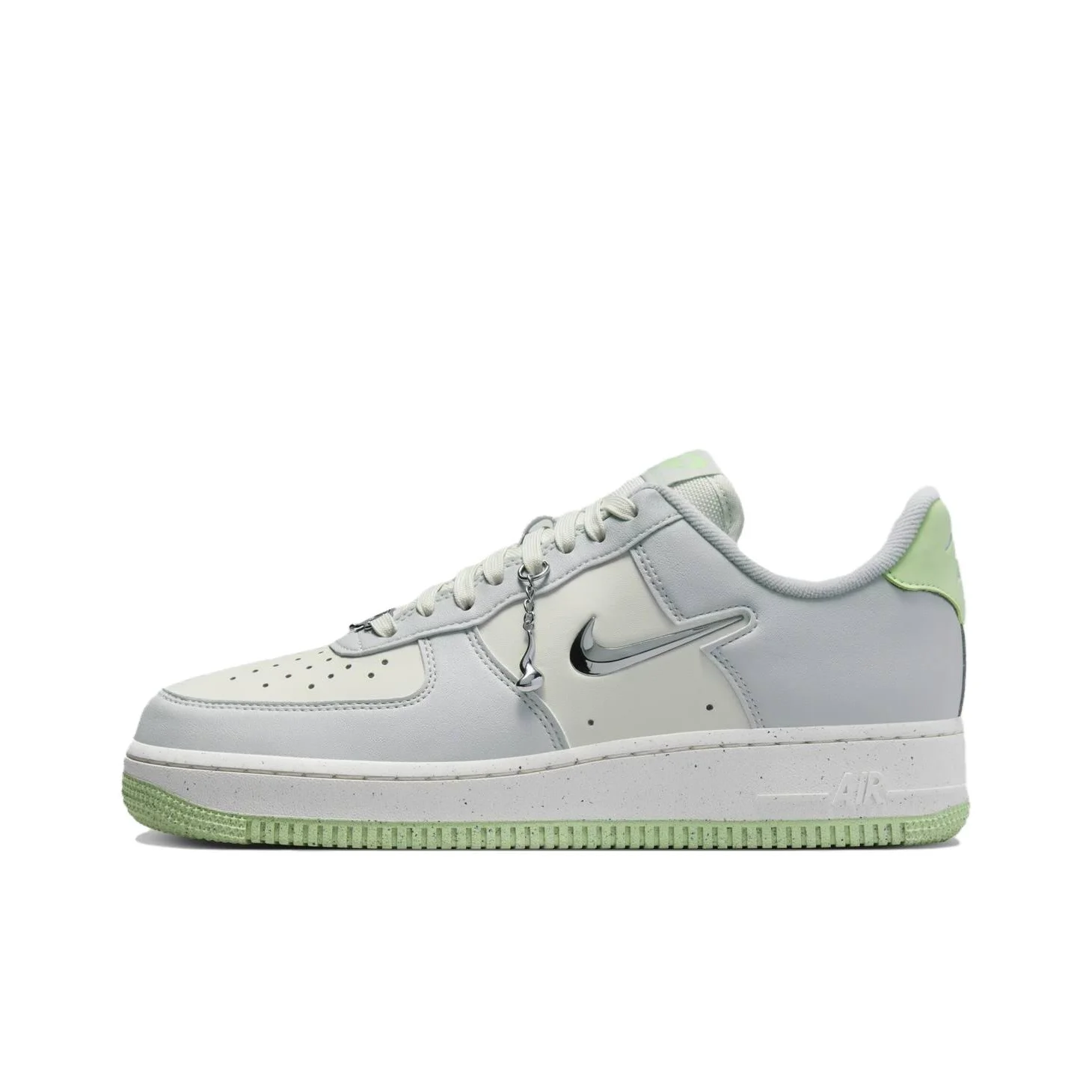 Nike Air Force 1 Skateboard Shoes Women's Low Top White/Gray/Green FN8540-001