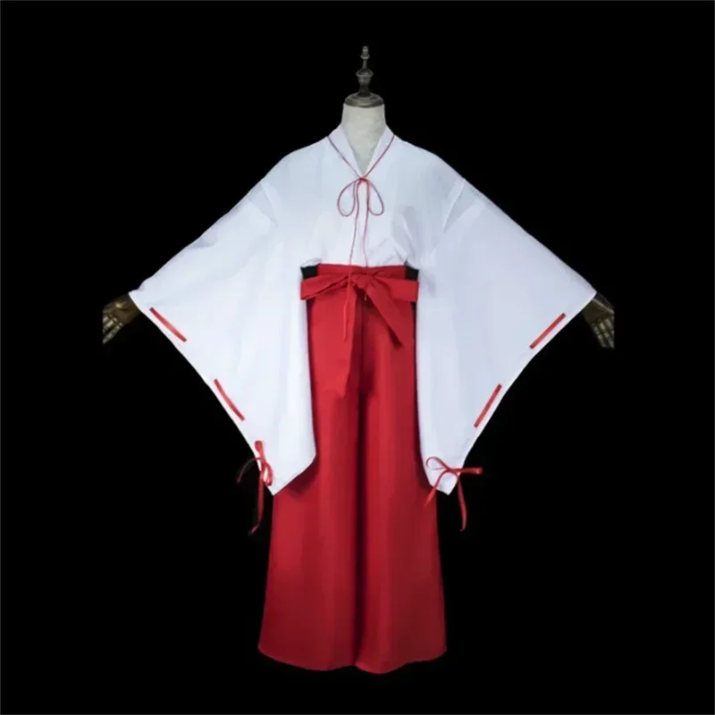 Za01 anime inuyasha higurashi kagome kikyo cosplay traje quimono peruca sapatos conjuntos de halloween para mulher men1lm @