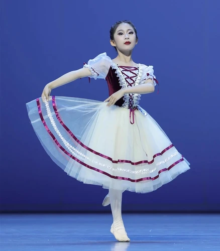 Adultos mujeres niñas vestido largo de bailarina niños niño Giselle actuación traje de baile de cisne rojo romántico tutú falda de Ballet ropa