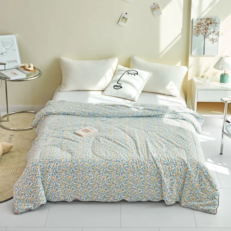 Washed cotton summer cool quilt air conditioning thin summer quilt single double summer thin quilt