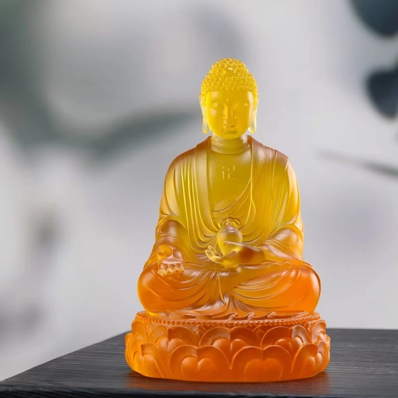 

Customized small and large Buddha statues with colored transparent glass, including Guanyin Bodhisattva Medicine Buddha