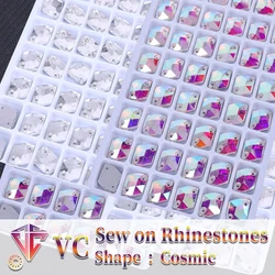 Sew On AB Rhinestone Cosmic Flatback Glass Crystals for Clothing Wedding Dresses All For Decoration DIY