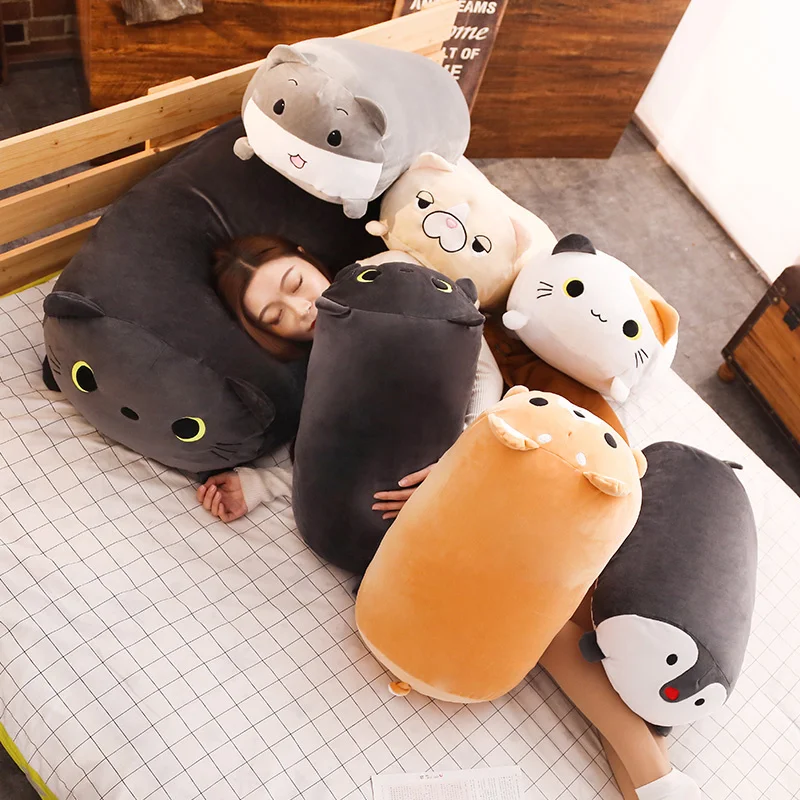 

60cm Soft Animal Cartoon Pillow Cushion Cute Shiba Inu Hamster Cat Dog Penguin Plush Toy Stuffed Lovely kids Birthday Gift