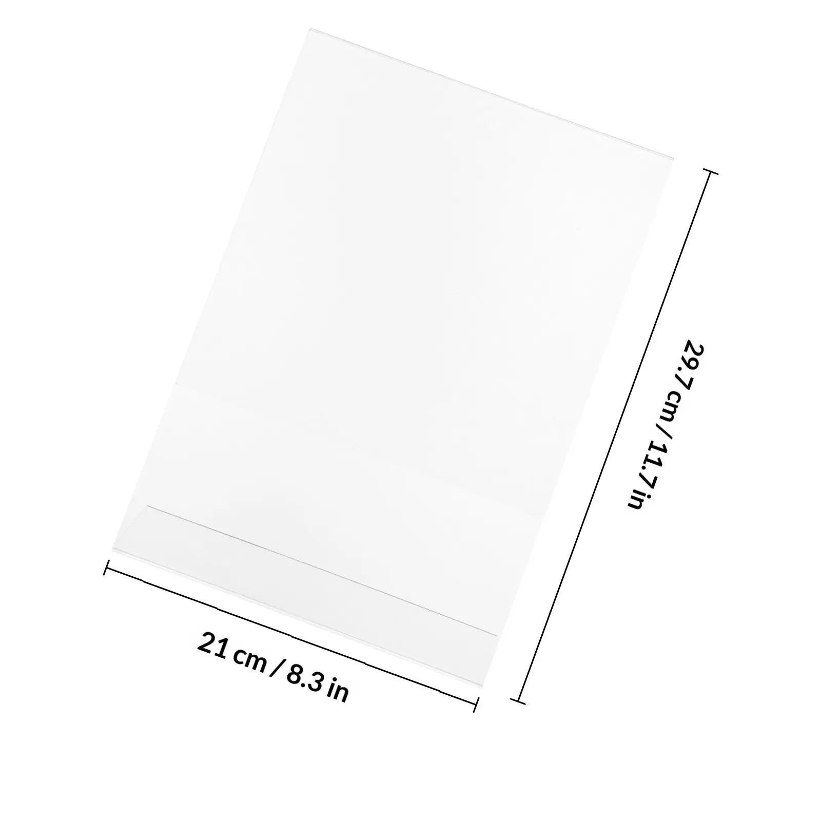 6Pcs Acrylic Price Holder L Shape Clear A4 Display Stand Slanted Design Easy Off for Retail Store Shelf Sign