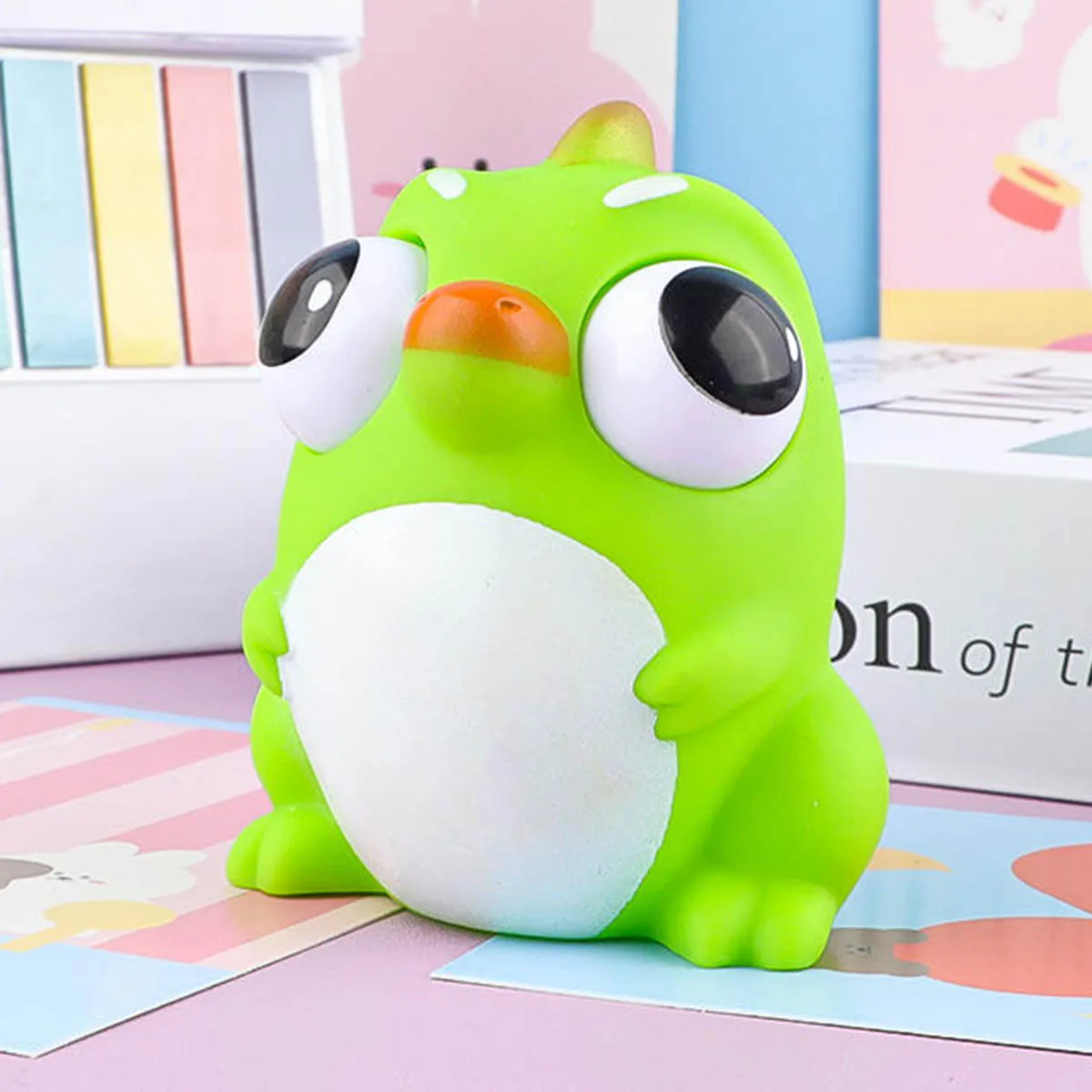 Cartoon Animal Eyeball Burst Squeeze Sensory Toy Tyrannosaurus Rex Pinch Squishy Toy Kids Decompression Fidget Funny Gift