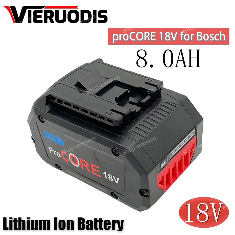 18V 8000mAh ProCORE Replacement Battery,for Bosch Professional Cordless Tools BAT609 BAT618 GBA18V80 21700 Cell