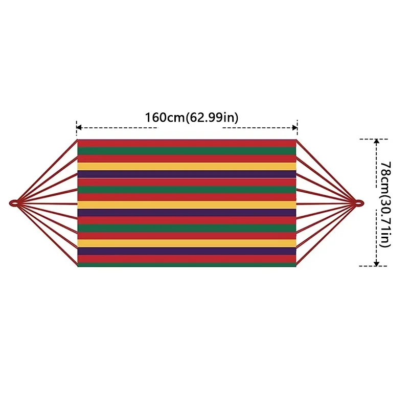 1 szt. Hamak płócienny na zewnątrz zagęszczony hamak huśtawka kempingowa hamaki z linami drzewnymi zapobiegający przewróceniu w paski wiszące