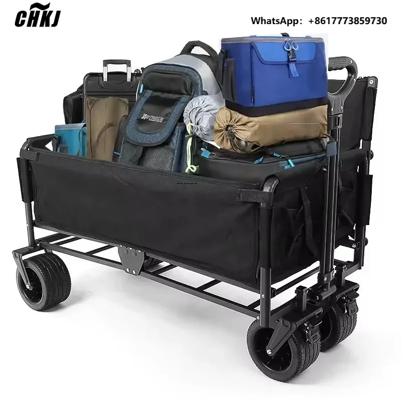

CHKJ Heavy-Duty Camping Multiple Pockets Folding Wagon Sofa OEM Customizable Enclosed Brakes Multiple Use Oxford Cloth