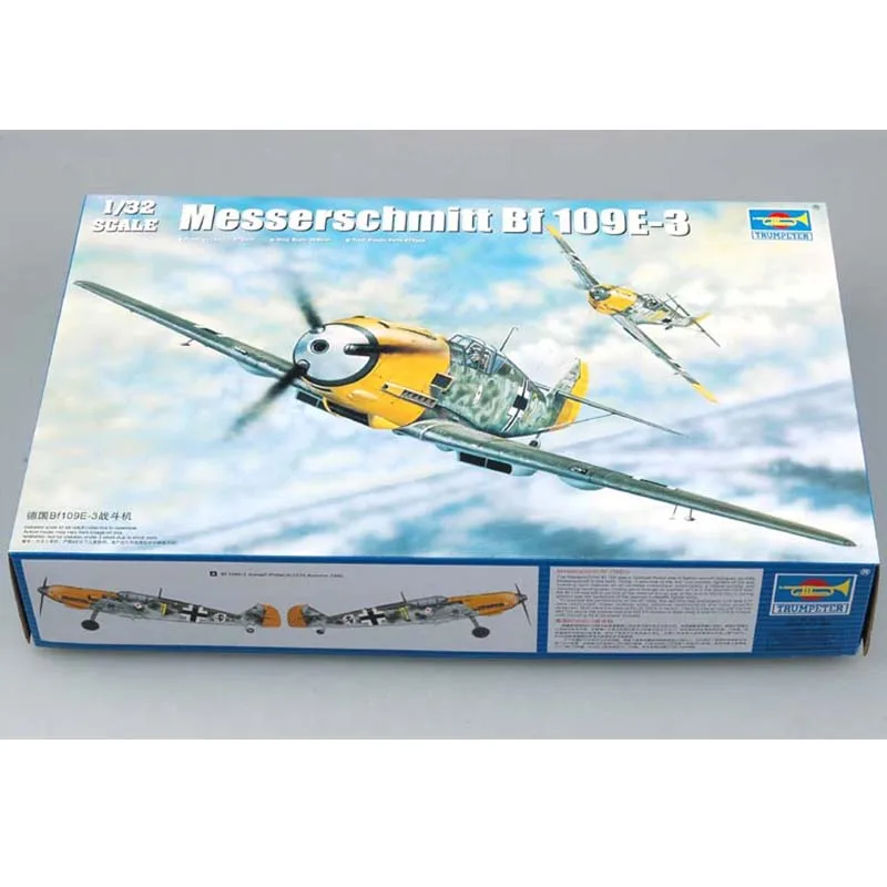 

Trumpeter 02288 1/32 Messerschmitt Bf-109E-3 истребитель военная Коллекционная пластиковая сборная модель игрушечный строительный комплект