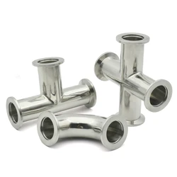 KF16 KF25 KF40 KF50 Vacuum Quick Fit Elbow/tee/four-way 304 Stainless Steel Equal Diameter Flange Joint