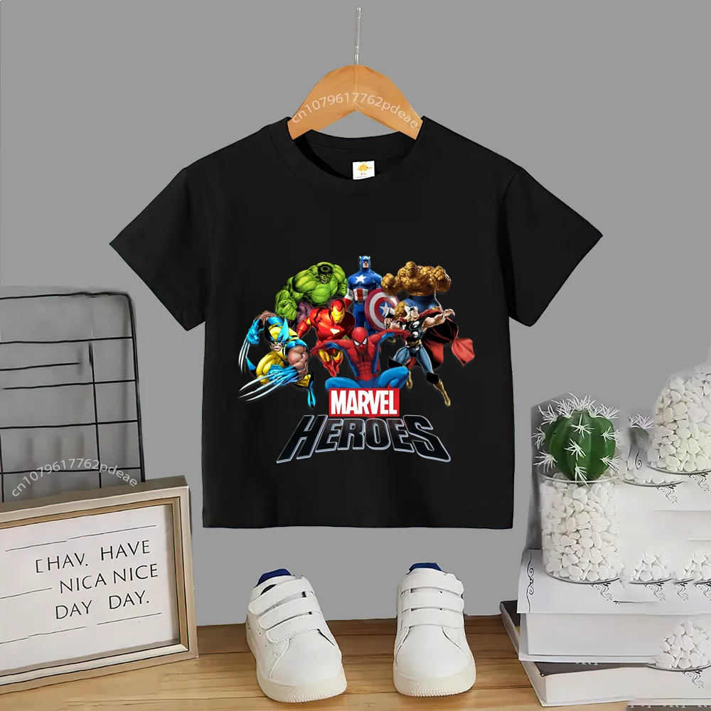 Super Hero Teen 100% Cotton T-shirt Kids Hulk Printed Casual Cotton T-shirt Comfortable short sleeve for boys and girls babies