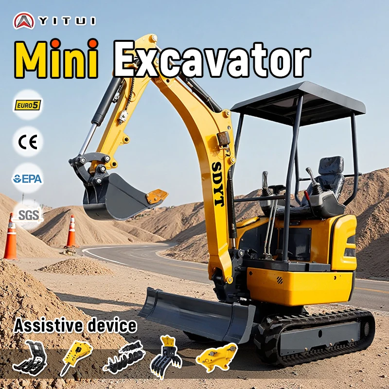 Customized Mini Excavator Multi Functional Chinese Factory Diesel Engine High Working Efficiency Mini Excavator