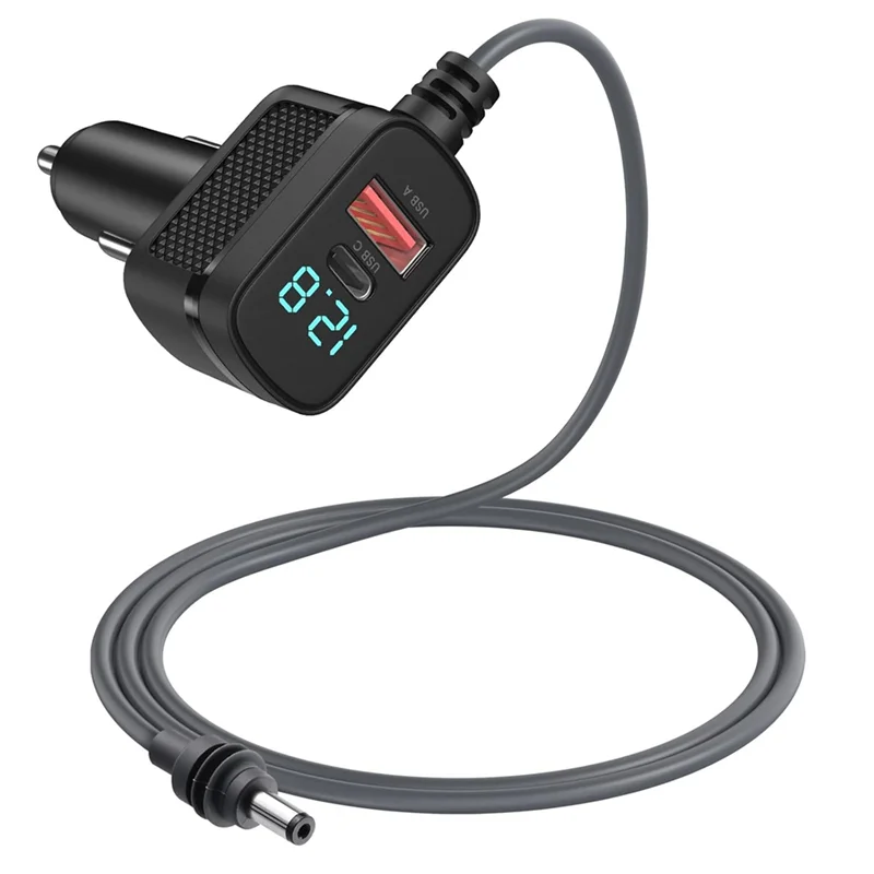 

AU61-Car Charger For Starlink Mini Power Cable,12V-48V Adapter With USB C Charging Port And LED Voltmeter Display
