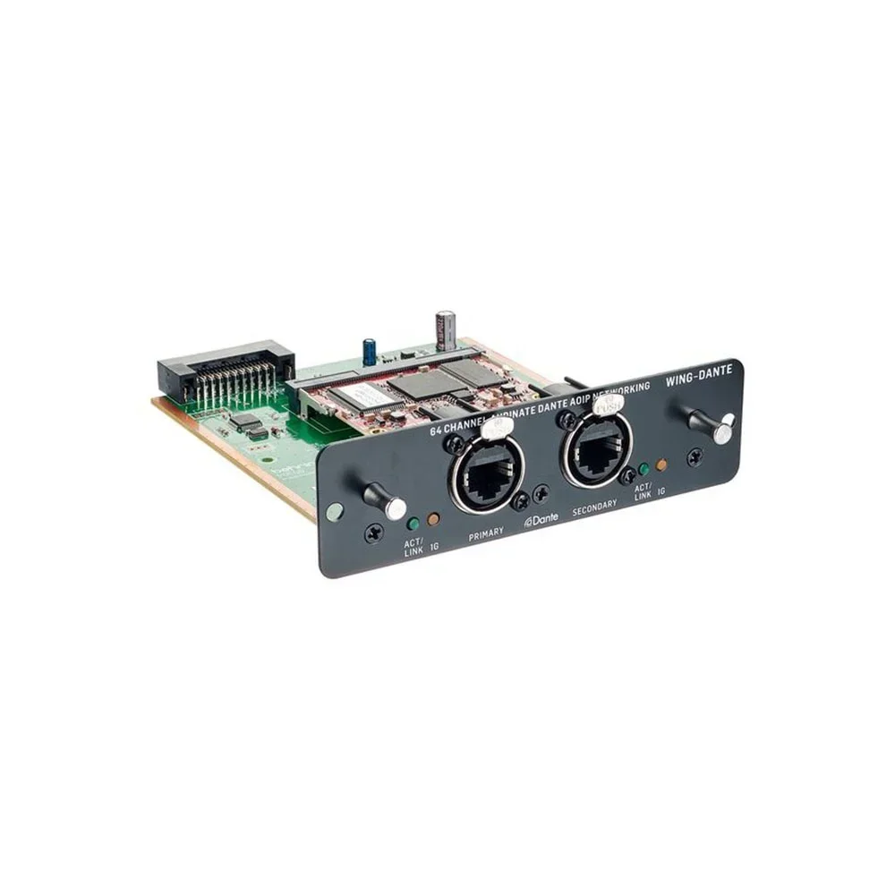 

64-канальная карта расширения Behringer Wing-Dante для цифрового микшера Behringer Wing