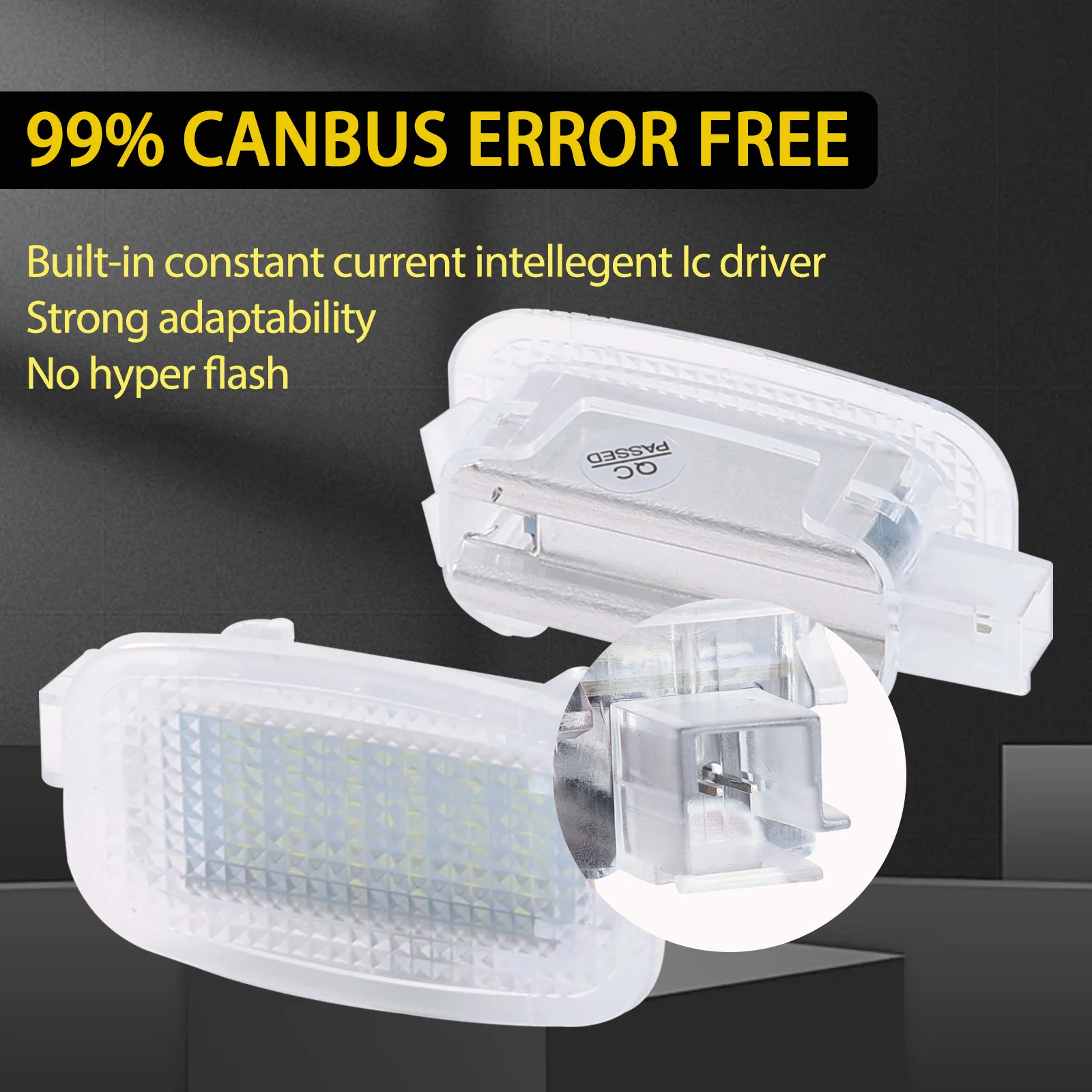 2X For Mercedes Benz W164 X164 W169 C197 W204 W212 W216 W221 6500K Canbus Error Free Courtesy Footwell Light Interior Trunk Lamp