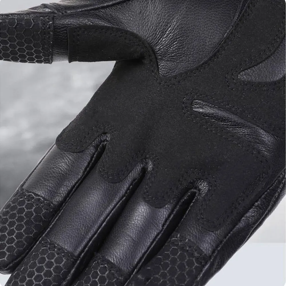 Skórzane rękawice motocyklowe Pełne palce Ekran dotykowy Guantes Moto Rękawice do jazdy motocyklem Odporne na zużycie rękawice motocrossowe