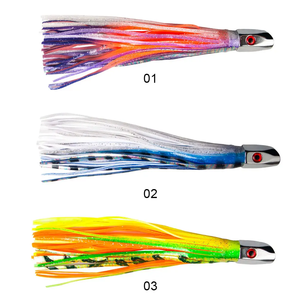 

Юбка для кальмара, приманка с медной головкой, осьминог, морская рыболовная приманка, приманка для морской рыбалки, приманка для морской рыбалки, тунца, дельфина и акулы, большая игра