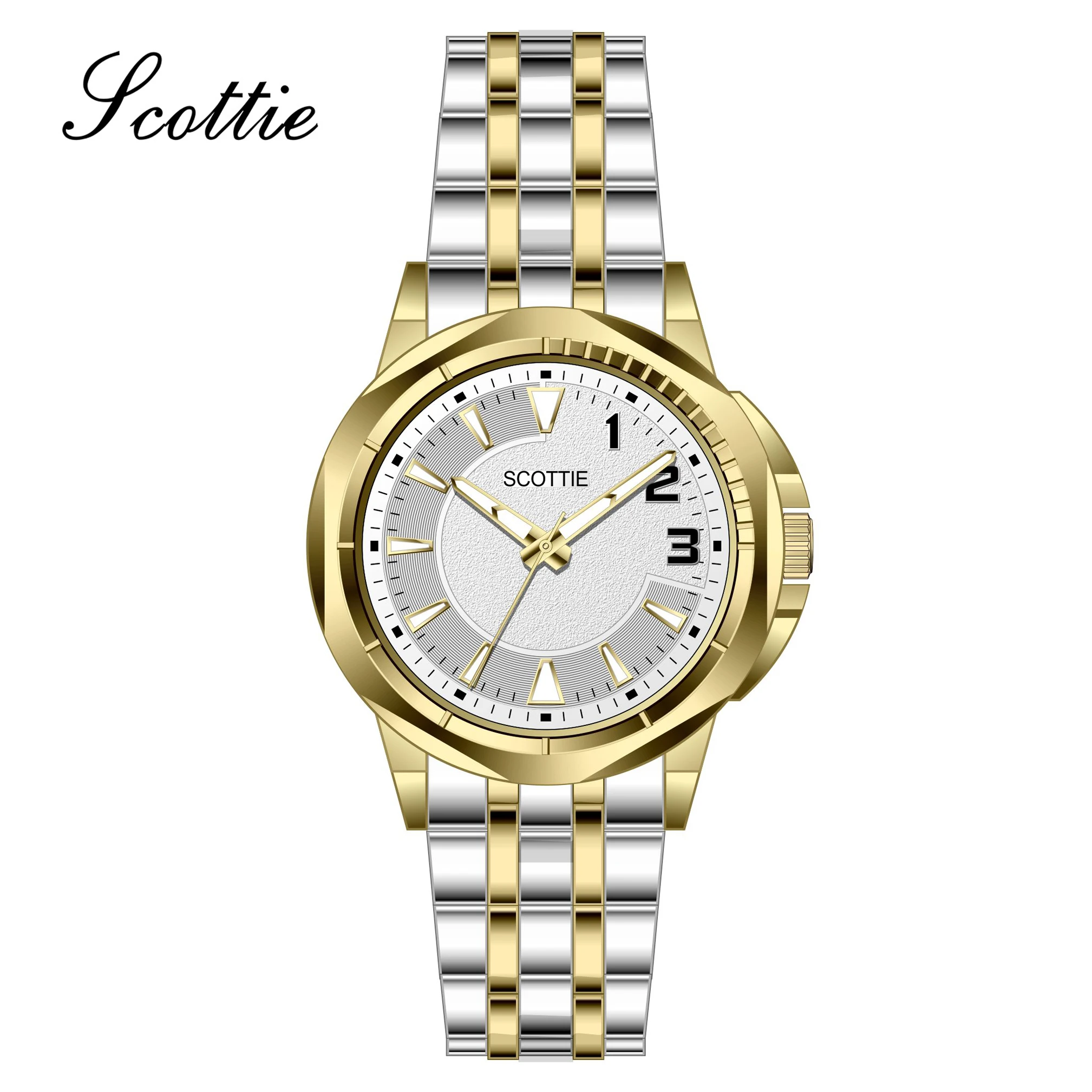 Fashion workplace men's watch waterproof Luxury Watch Shinning Casual Gold Watch for Men Quartz Wristwatches Strap Clock 40mm