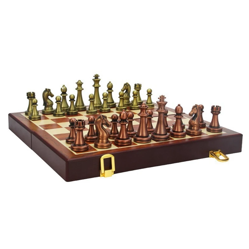 Folding Metal Chess Chess Box Chess Pieces Metal Chess