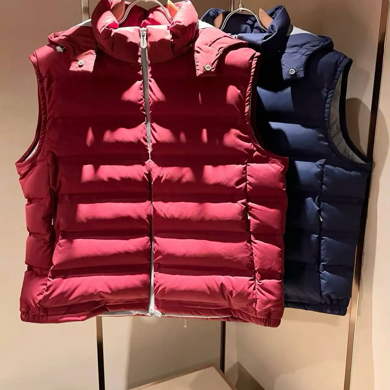 

BC итальянская мужская одежда, осенне-зимний новый стиль старых денег, модный пуховый жилет без рукавов с капюшоном, мужские и женские пальто