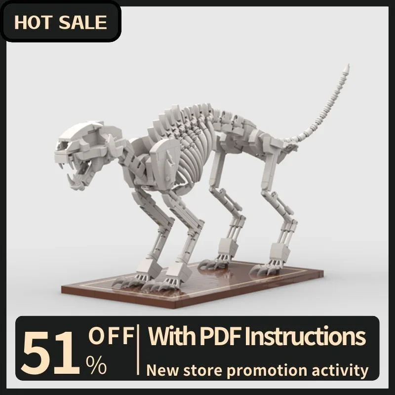 

New 722Pcs Hot Selling Display Series Cat Skeleton Model Building Custom Puzzle Diy Creative Ideas Toys Birthday Christmas Gifts
