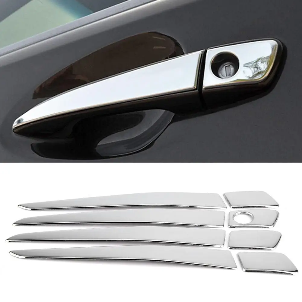 8Pcs Steel Polish Silver Chrome Car Door Handle Trims Decoration Covers protector for Lexus GS IS ES CT RX 2009-2013