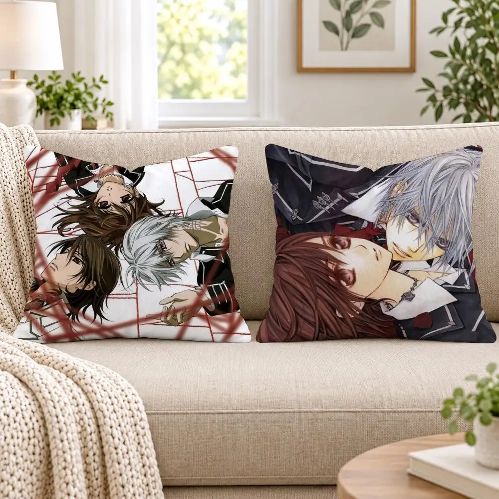 V-Vampire Knight Cushion Cover Short Plush Double-Sided Printing Sofa Bedroom Living Room Throw Pillow Cover Home Decor