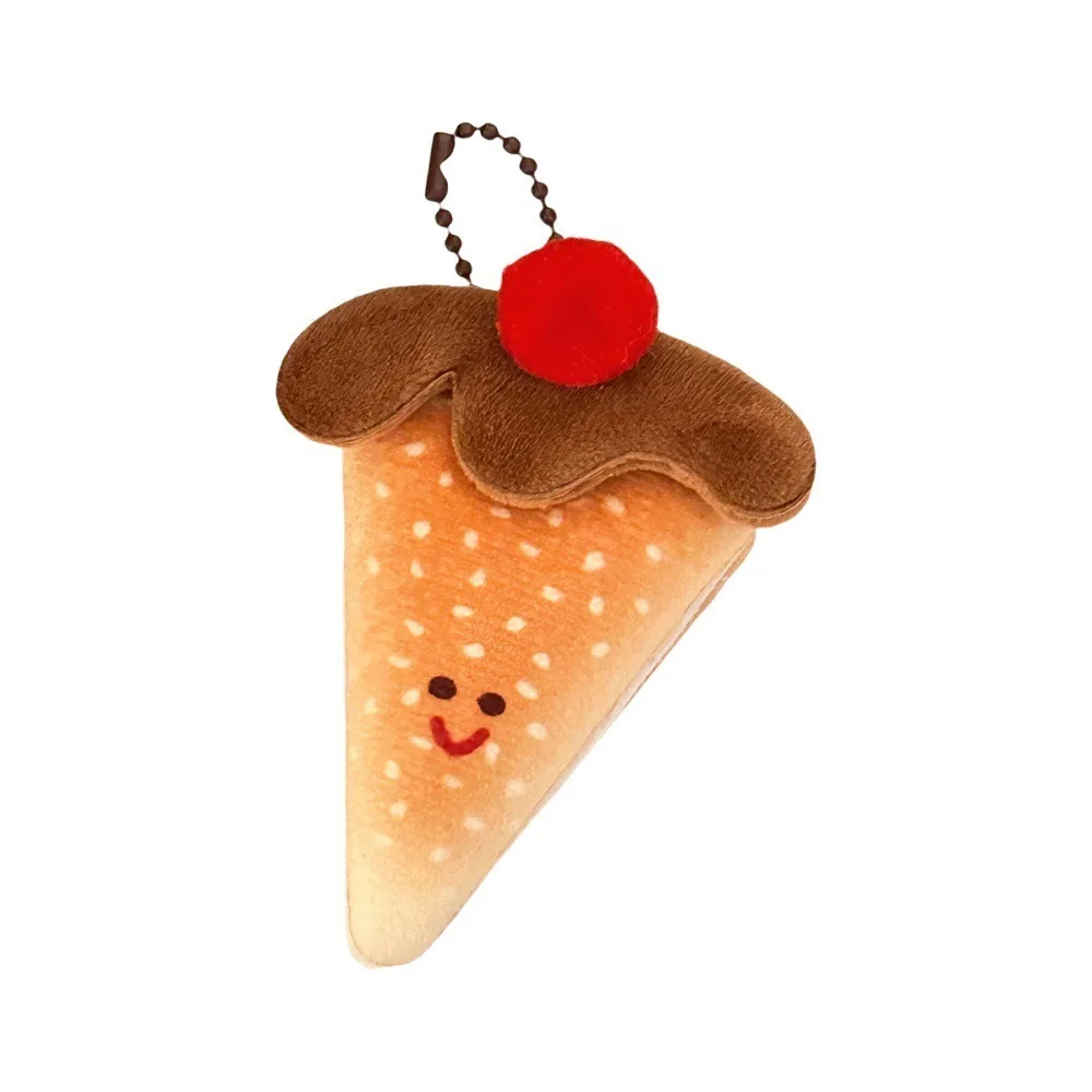New Plush Funny Food Doll Pendant Dessert Kawaii Bread Charm Doll Keychain Cute Multipurpose Backpack Decoration Gift