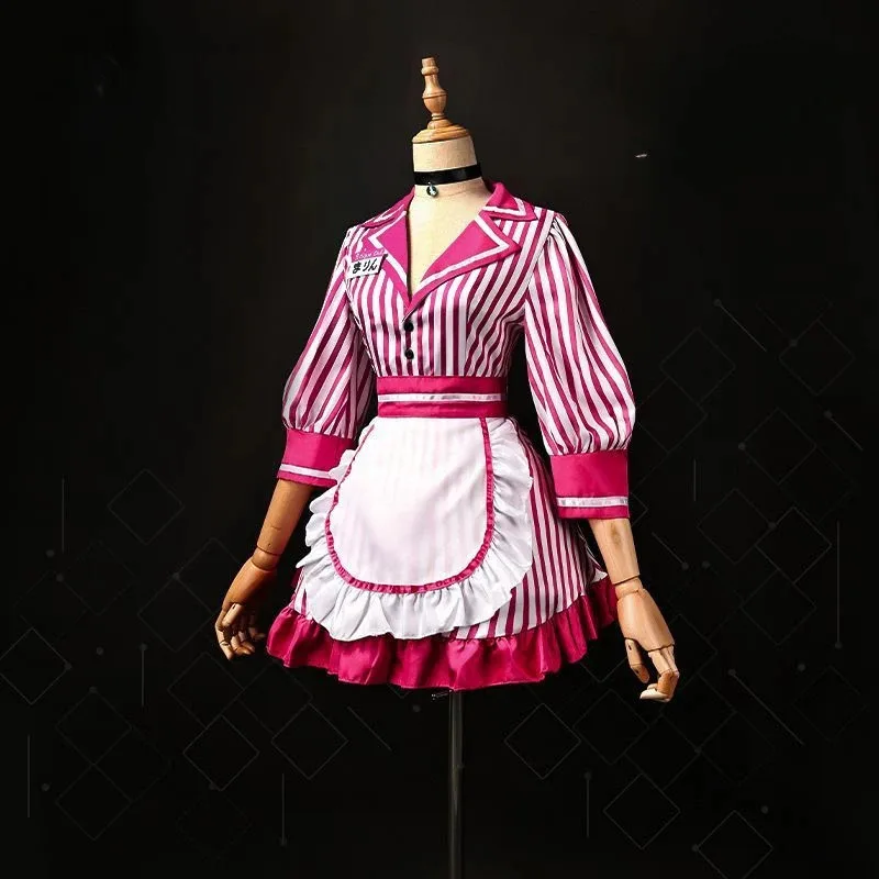В наличии S-2XL Kitagawa Marin Косплей Аниме Myy Dress Up Darling Официантка Розовое Платье Парик Хэллоуин Вечерние Наряды для Женщин