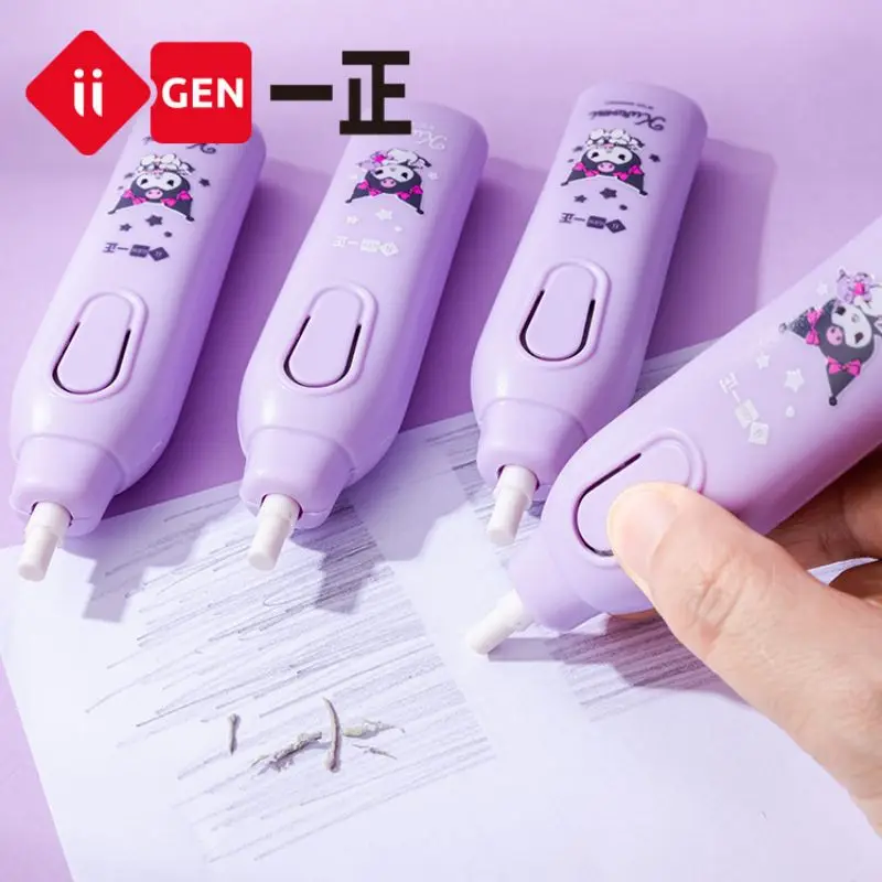 1pcs Sanrio Series Kuromi Cute Cartoon Electric Eraser Effortless Correction Cleaning Mistake Rubber School Student Stationery