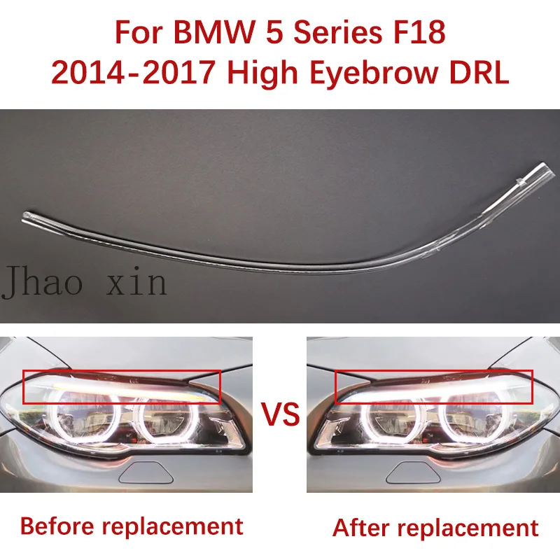 

Для BMW 5 серии F18 2014-2017: Светодиодные фары с дневными ходовыми огнями (DRL), световодная полоса, белая световая трубка, балласт, модуль Angel Eye