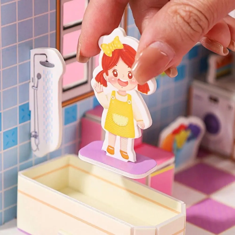 

Paper Craft 3D Модель 3D Модель комнаты Головоломки Игрушки Кухня Спальня 3D Комната Картон Гостиная Ванная комната Модель Ремесленные игрушки Дети