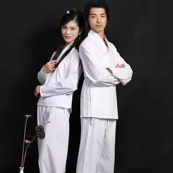 Chinese Hanfu Inner Wear Set Traditional Sleeping Outfit Unisex Men Women Lingerie Costume Base White Underwear Tops Pants Hanfu