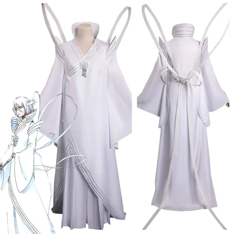 Disfraz de Cosplay de Anime para mujer, Cosplay de Kuchiki Rukia, Roleplay, fantasía, Kimono japonés, ropa de Carnaval de Halloween