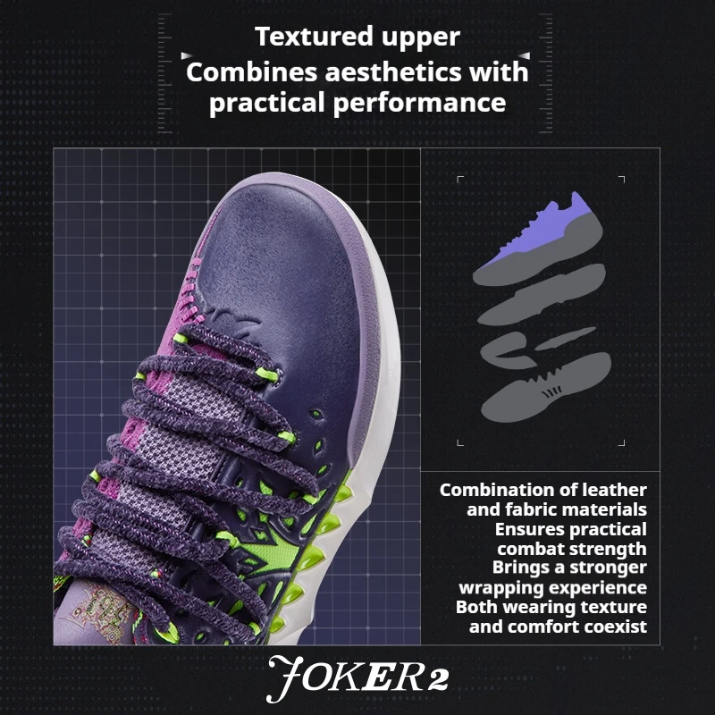 361 Degrees Joker 2 Low Men Basketball Shoes Jokic New Trendy Wear-resistant Non-slip Cushion Professional Sneakers 672611110 view 6