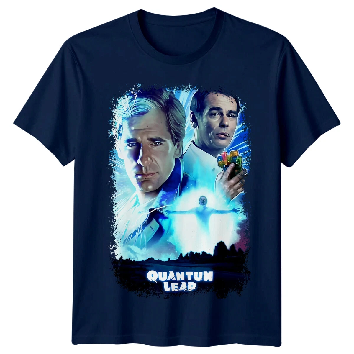 Quantum Leap (1989) T-Shirt, inspiriert von Filmplakaten, Retro-T-Shirt aus den 80er Jahren, Grafik-T-Shirts, Herren-T-Shirts