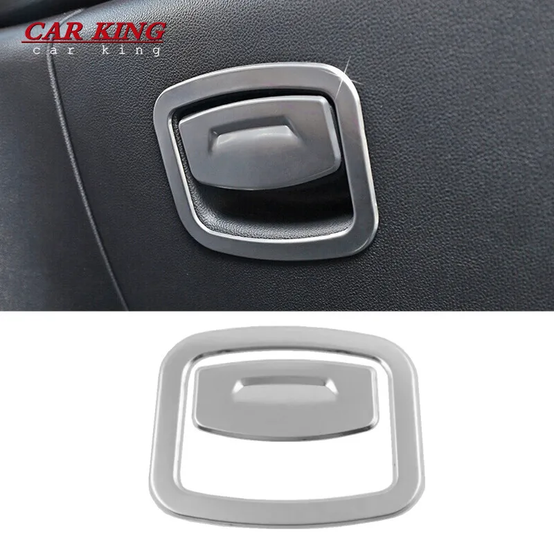 For Renault Koleos 2017 2018 Matte Stainless steel interior Car Copilot glove box panel Cover Trim Car Styling Accessories 2pcs