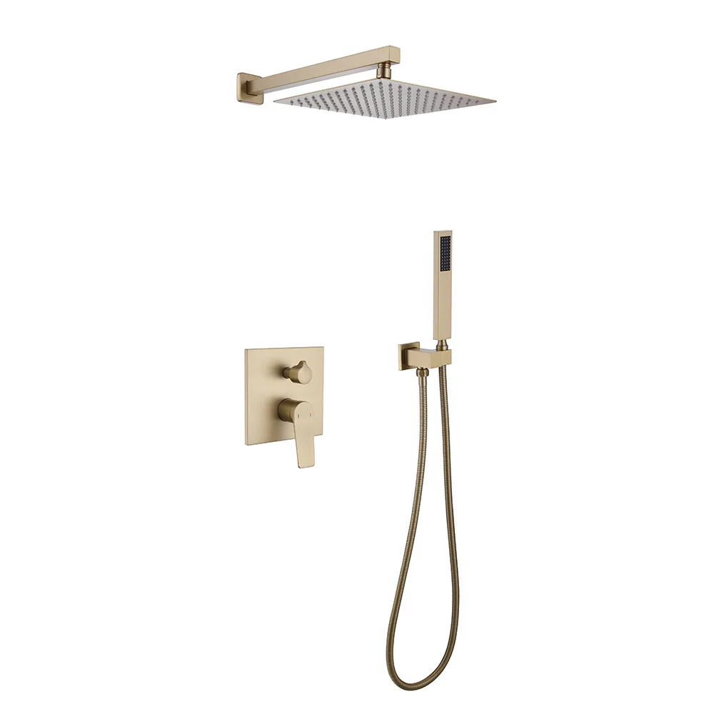 

All copper, concealed, in-wall, shower, handheld, shower, set, pressurized, large top spray.