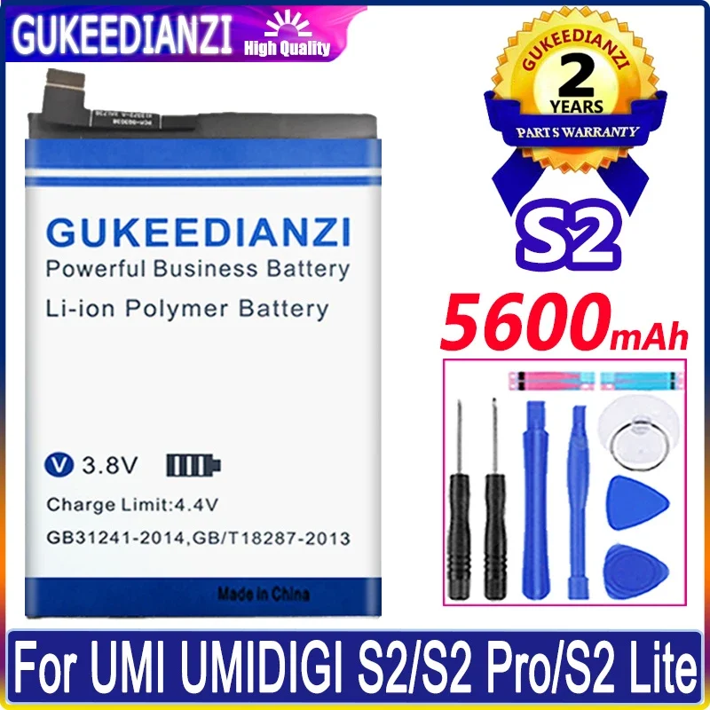 

New Battery For UMI UMIDIGI S2 Pro/Lite 5600mAh Replacement Batterij + Track NO.