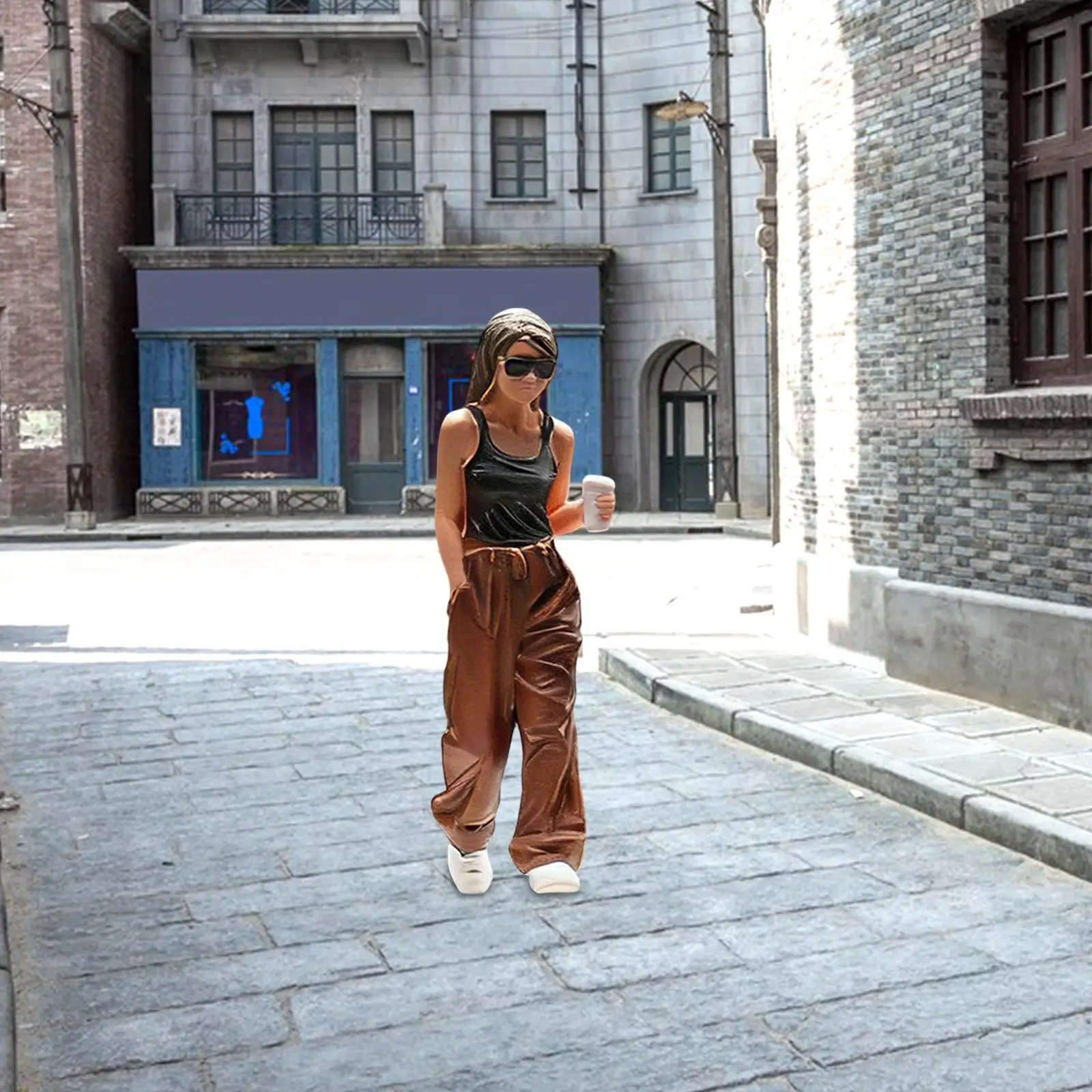 

1/64 Woman Miniature Figure Tiny Miniature People Figurine Mini Model DIY Projects Photography Prop Trains Architectural Models