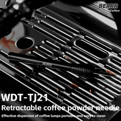 BEARR Telescopic Coffee Powder Needle StainlessSteel EspressoPowderNeedle Efficient Coffee Caking Telescopic Storage Coffee Tool