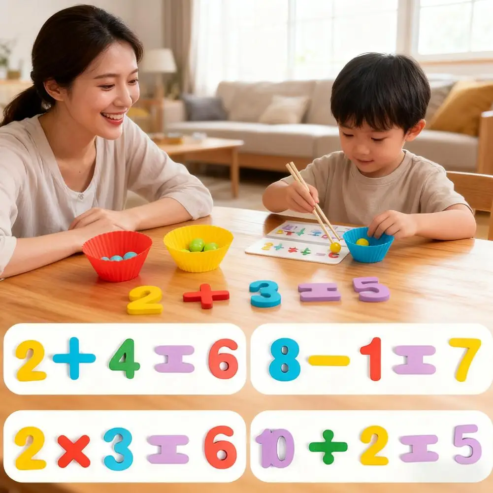 ของเล่นลูกปัดเสริมพัฒนาการ ฝึกการนับเลข ฝึกการเรียงสี ของเล่นเสริมทักษะ X8S0