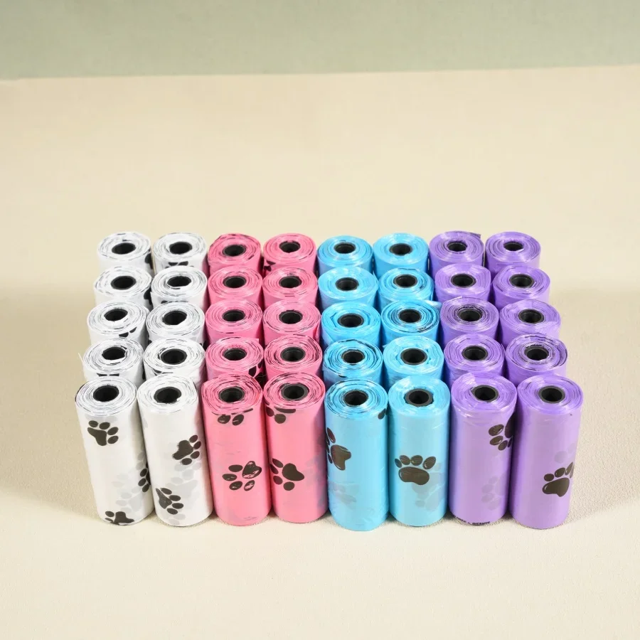 10rolls Thickened Scented Dog Waste Bags - Pink Puppy Pattern with Crown & Bone Design, Leak-Proof Durable