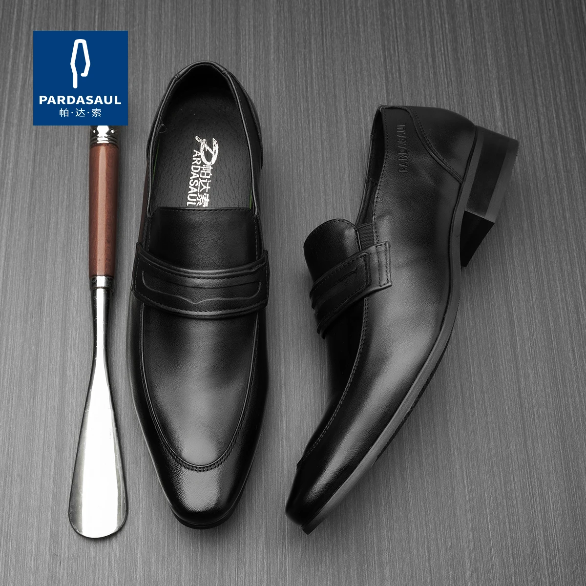 New men's business men's shoes, British pointed leather shoe covers trendy foot stomping men's leather shoes 220902