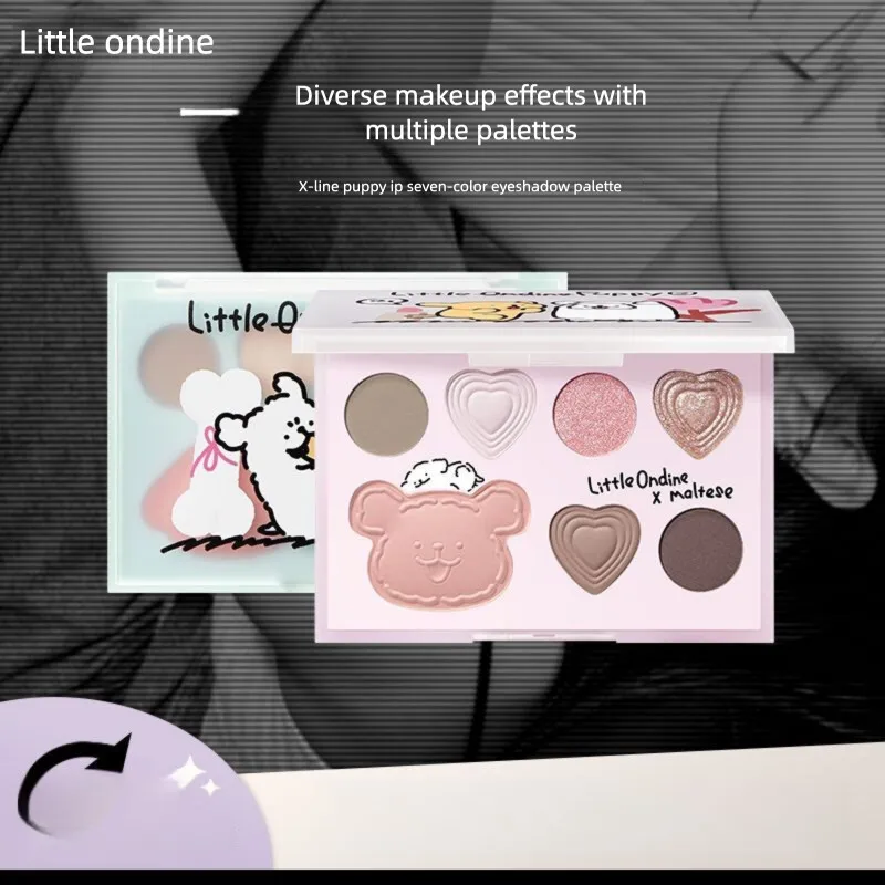 

Little Odin Seven-color Eyeshadow Palette - a full makeup with multiple makeup effects, blush for contouring and brightening